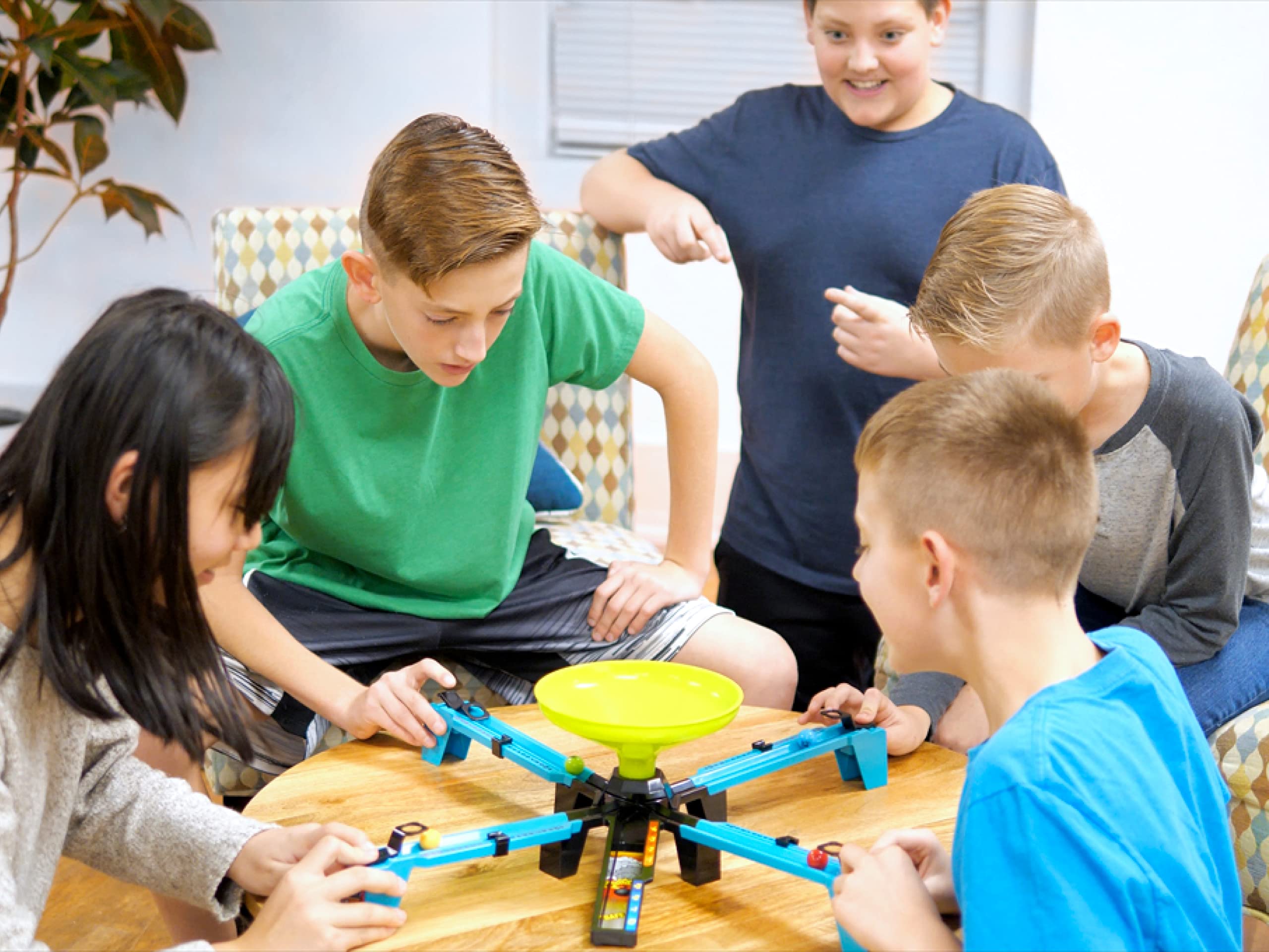 Beat The 8 Ball Action Dexterity Party Game - Kids, Family or Adult Speed Active Party Game by Blue Orange Games for 2 to 4 Players. Recommended for Ages 6 & Up. - Image 3