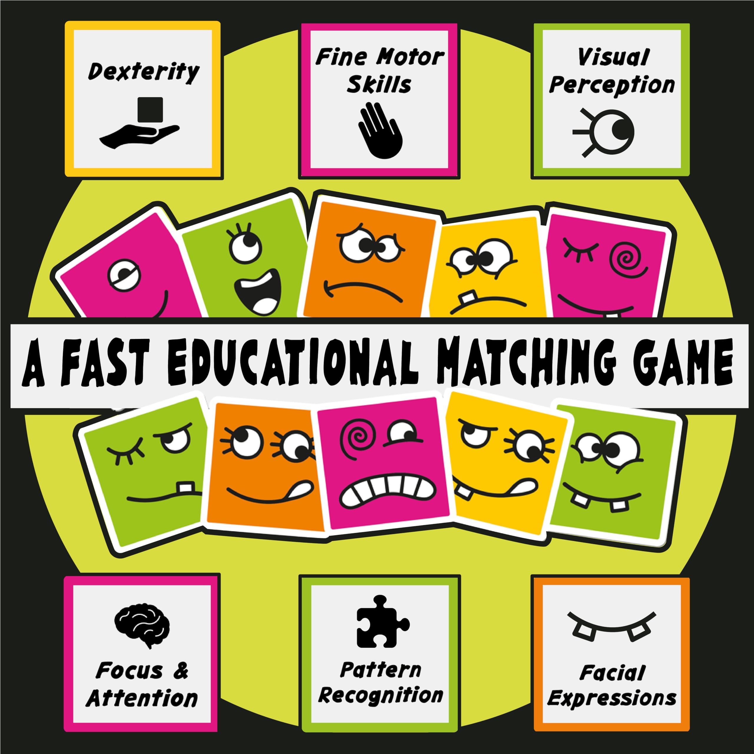 Blue Orange Cubeez Original Matching Face Changing Expression Puzzle Race with Wooden Cubes Games, 1 to 4 Players, Ages 6+ - Image 4