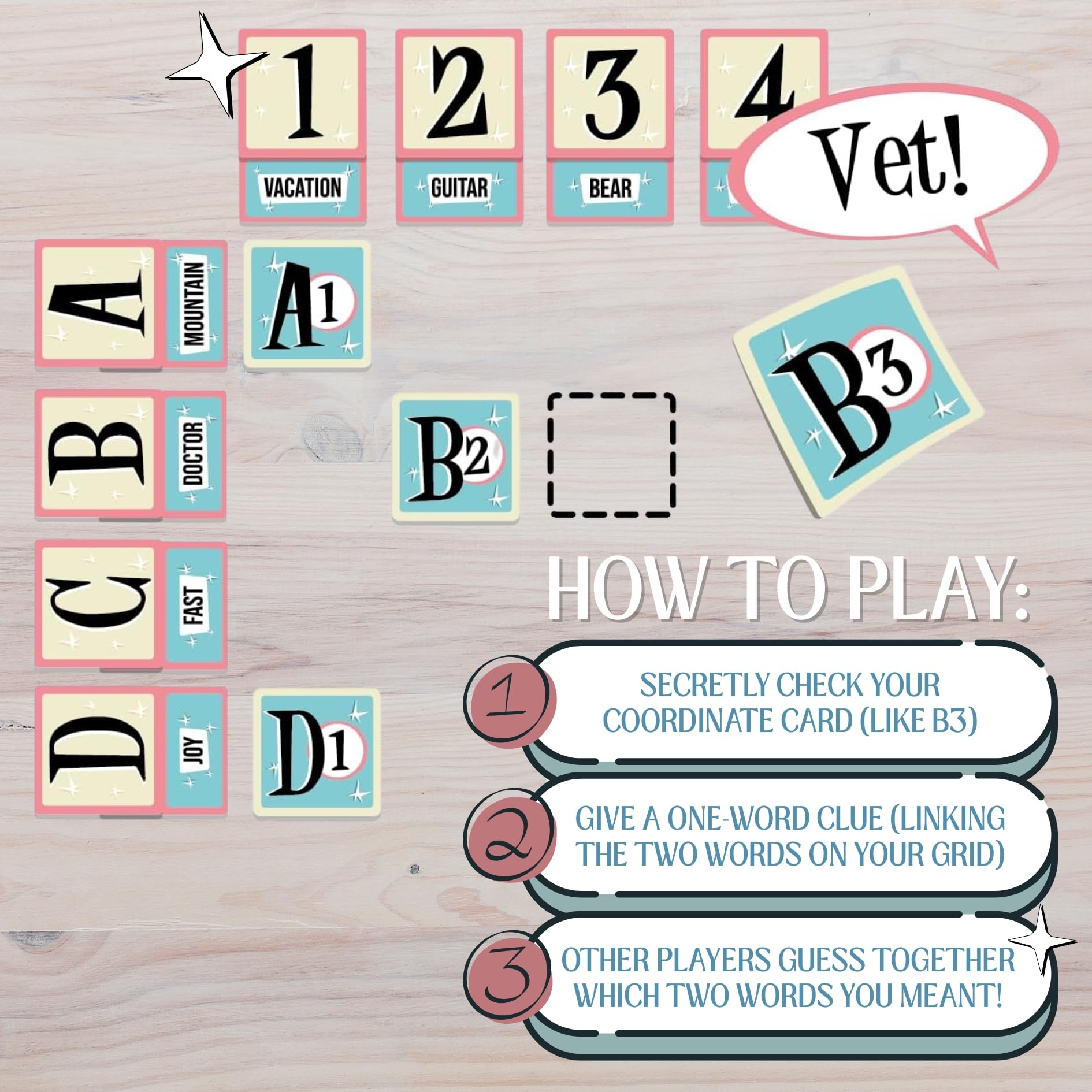 Blue Orange Games Cross Clues- New Cooperative Family Party Game for 2 to 6 Players. Recommended for Ages 7 and up - Image 4