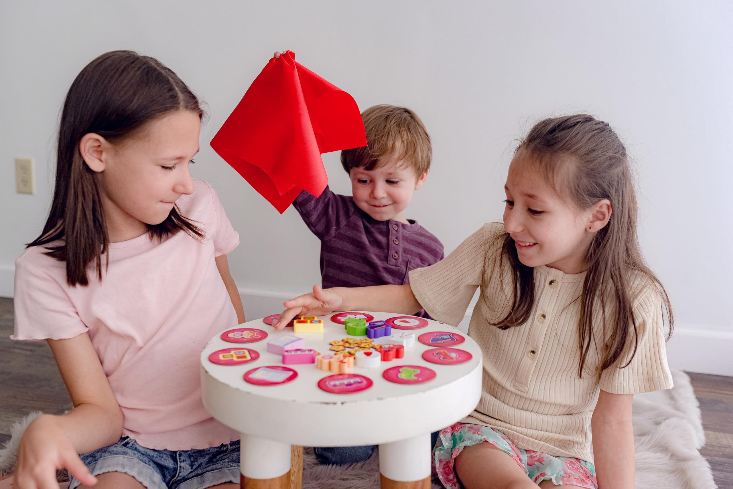 Blue Orange Ta-Da Bing! Wooden Toy Magic Scarf Memory Game | Preschool Learning for Kids | Dexterity and Shape Recognition | Ages 4+ | Family Board Game Fun Games - Image 3