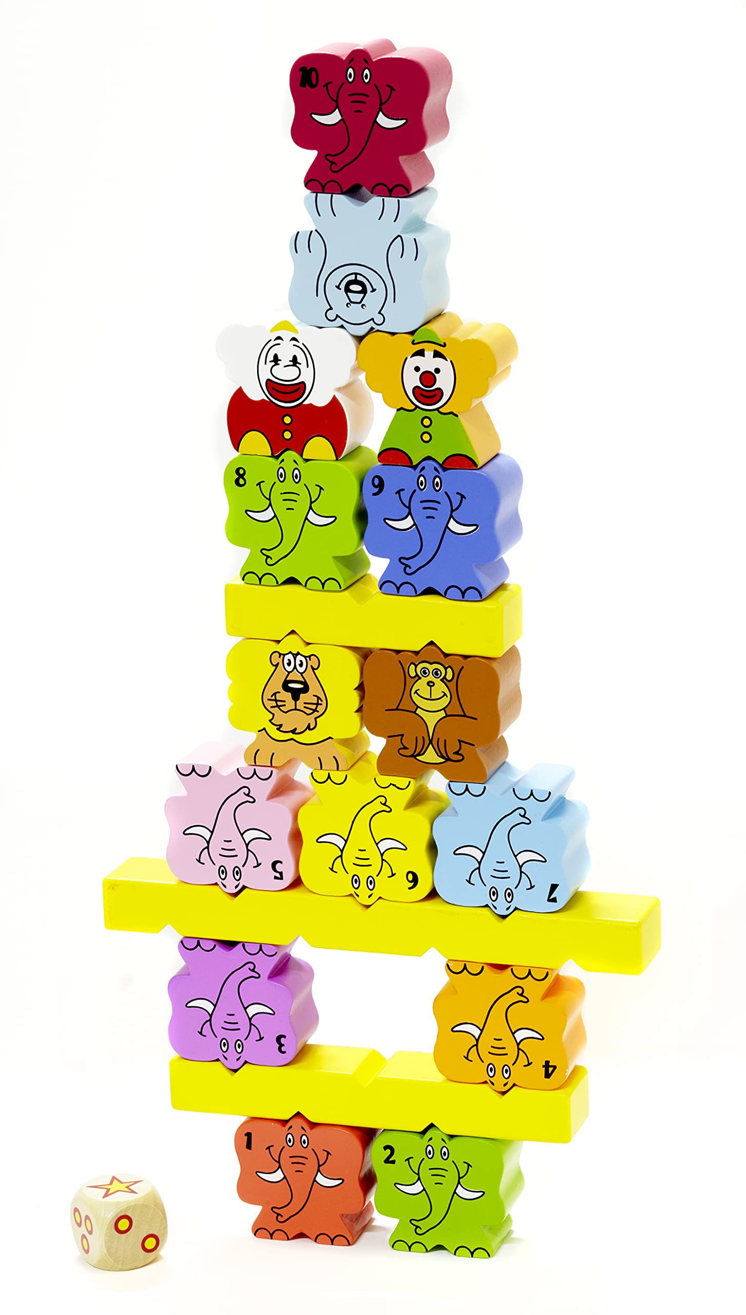 Blue Orange Zimbbos Fun Preschool Stacking and Balancing Game – Award Winning Kids and Family Friendly Educational Elephant Wooden Game Games – 1 to 4 Players for Ages 3+ Years - Image 3