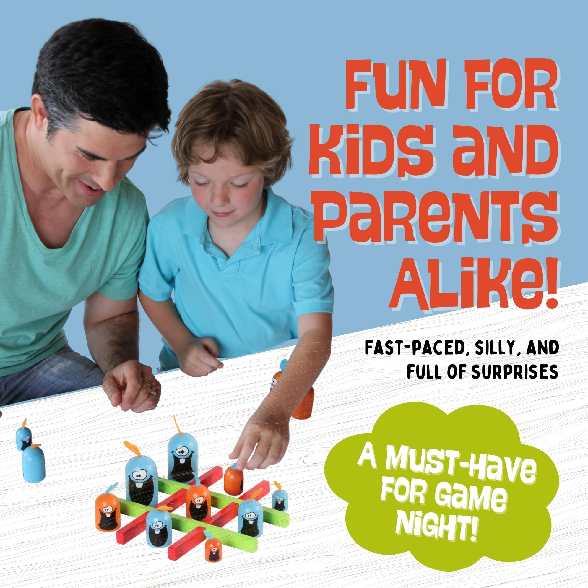 Gobblet Gobblers Fun Strategy Board Game - Award Winning Kids and Family Friendly Educational Board Game by Blue Orange Games- THE ORIGINAL GAME, All Wooden - 2 Players for Ages 5+ - Image 7