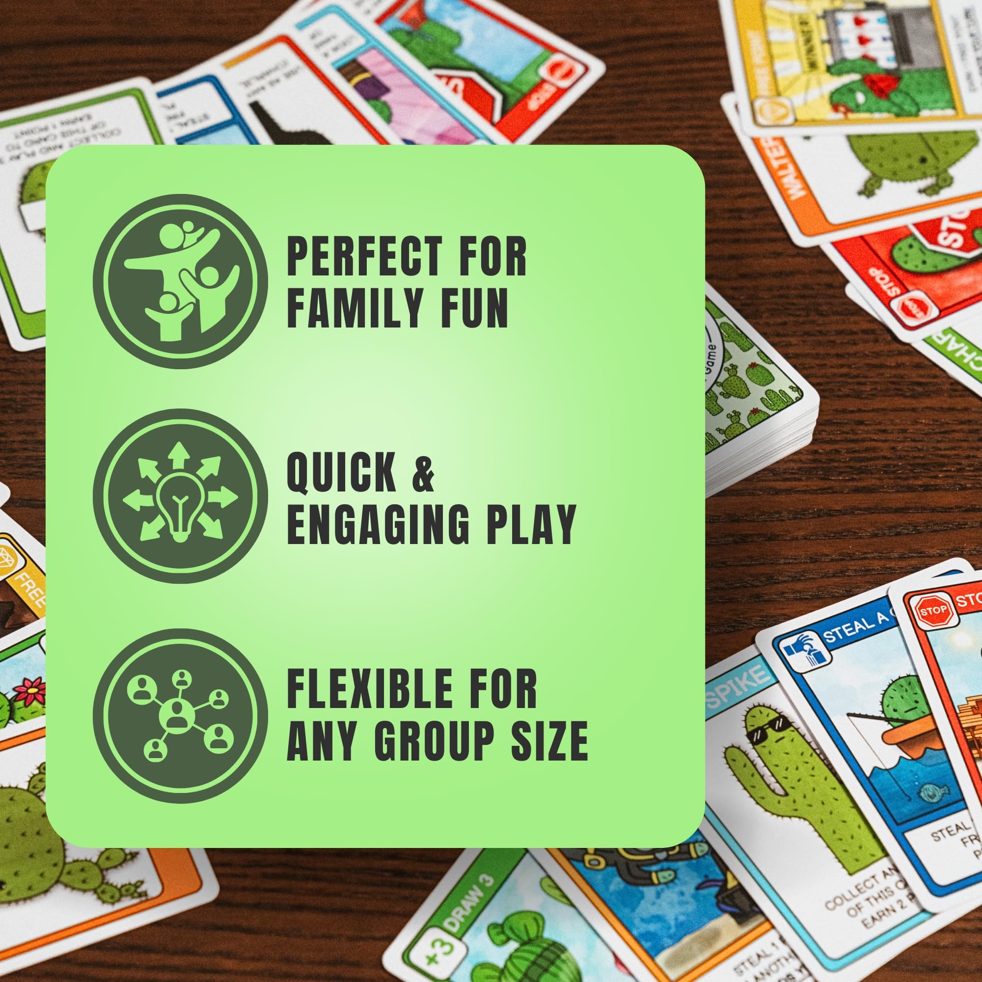 What's The Point? The Cactus Card Game - A Fun and Strategic Game for Families, Perfect for Family Play Night, Easy to Learn, Portable for Travel, and Ideal for Players of All Ages - Image 3