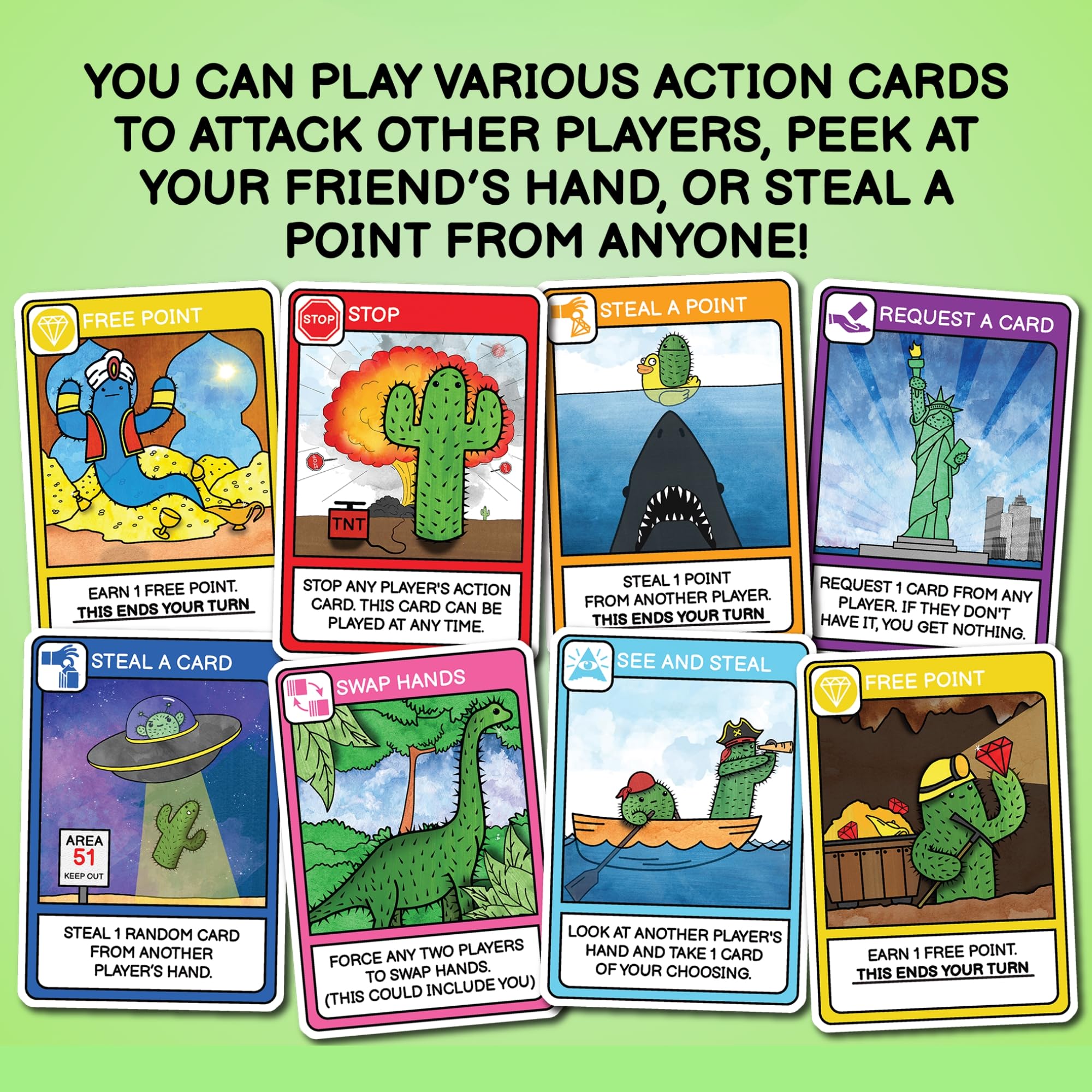 What's The Point? The Cactus Card Game - A Fun and Strategic Game for Families, Perfect for Family Play Night, Easy to Learn, Portable for Travel, and Ideal for Players of All Ages - Image 4