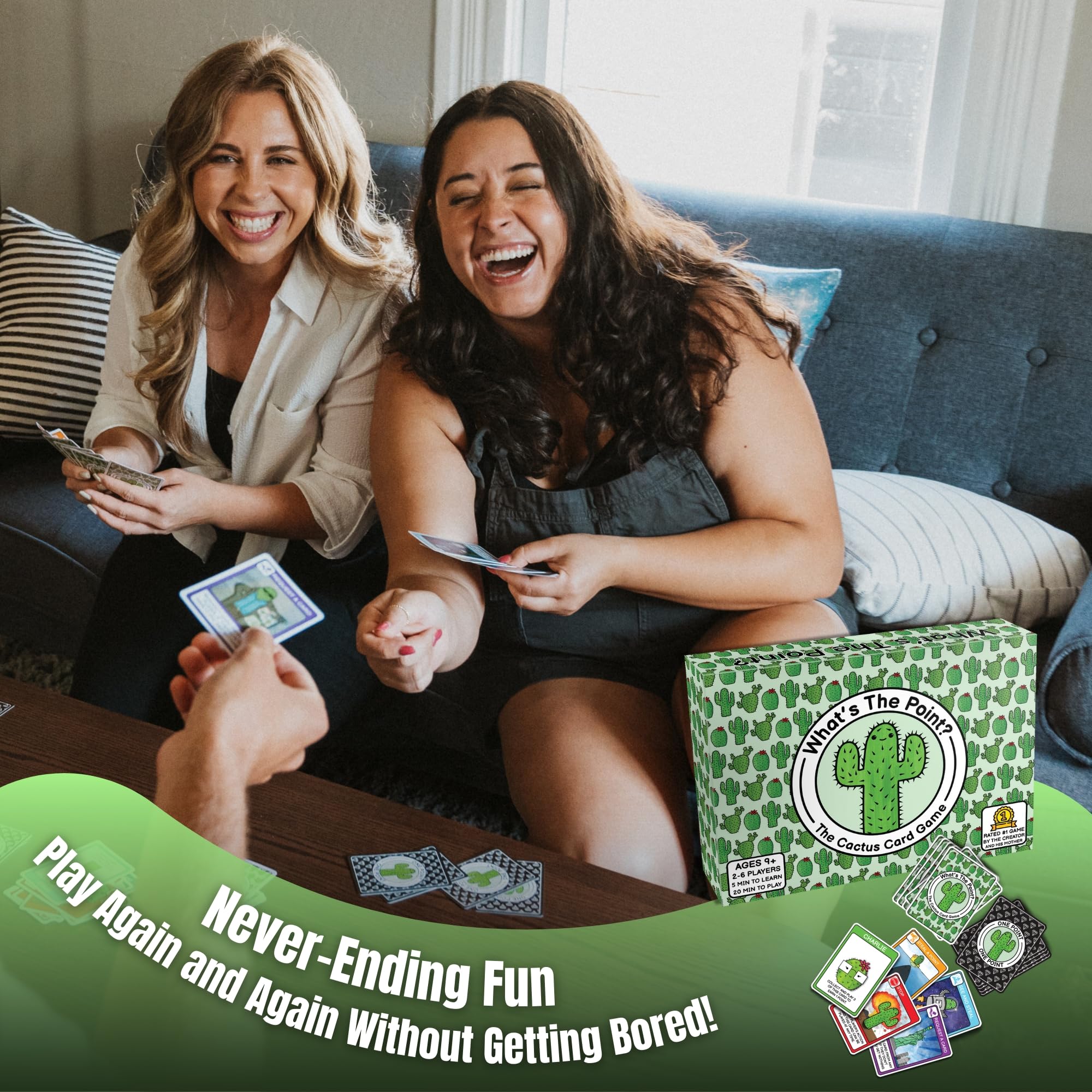 What's The Point? The Cactus Card Game - A Fun and Strategic Game for Families, Perfect for Family Play Night, Easy to Learn, Portable for Travel, and Ideal for Players of All Ages - Image 6